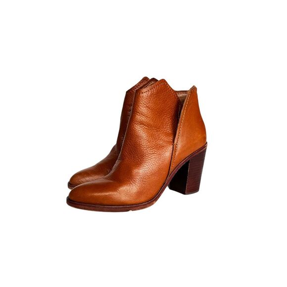 Dolce Vita Shep Brown Leather Ankle Booties Size 10 - Picture 3 of 10